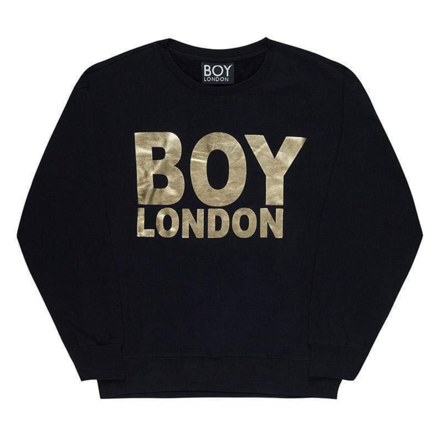 Buy Boy London Black and Gold Leave The Boy Alone Graphic Hoodie Sweatshirt Size L