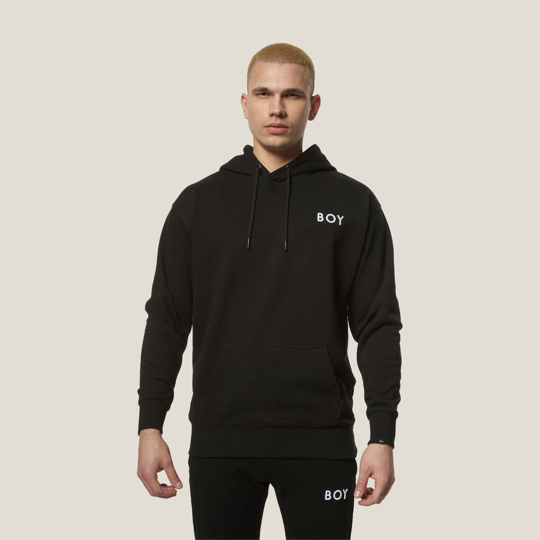 BOY 3D EMB HOODIE - BLACK