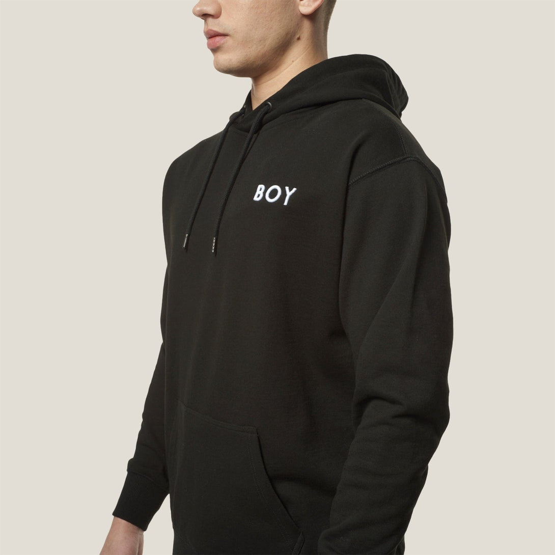 BOY 3D EMB HOODIE - BLACK