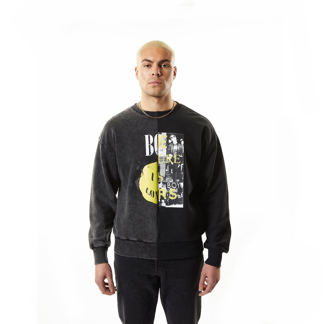 BOY ACID 2 FACE SWEATSHIRT - BLACK/GREY