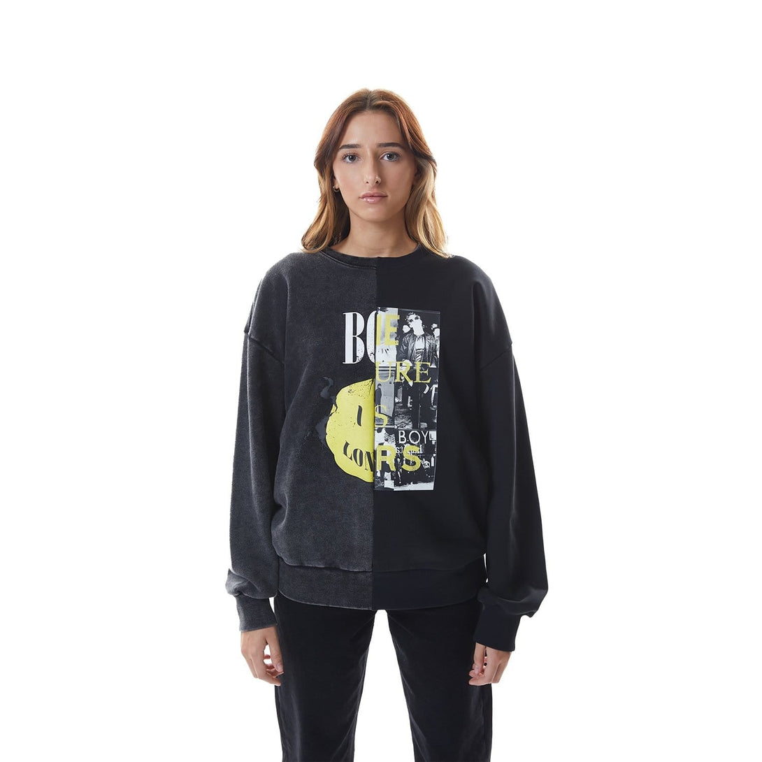 BOY ACID 2 FACE SWEATSHIRT - BLACK/GREY