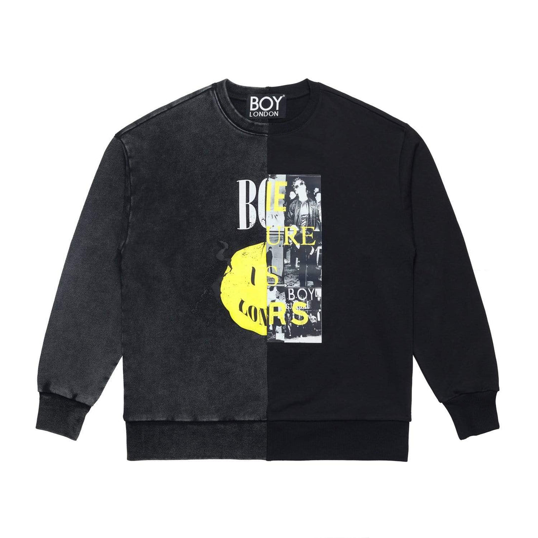 BOY ACID 2 FACE SWEATSHIRT - BLACK/GREY