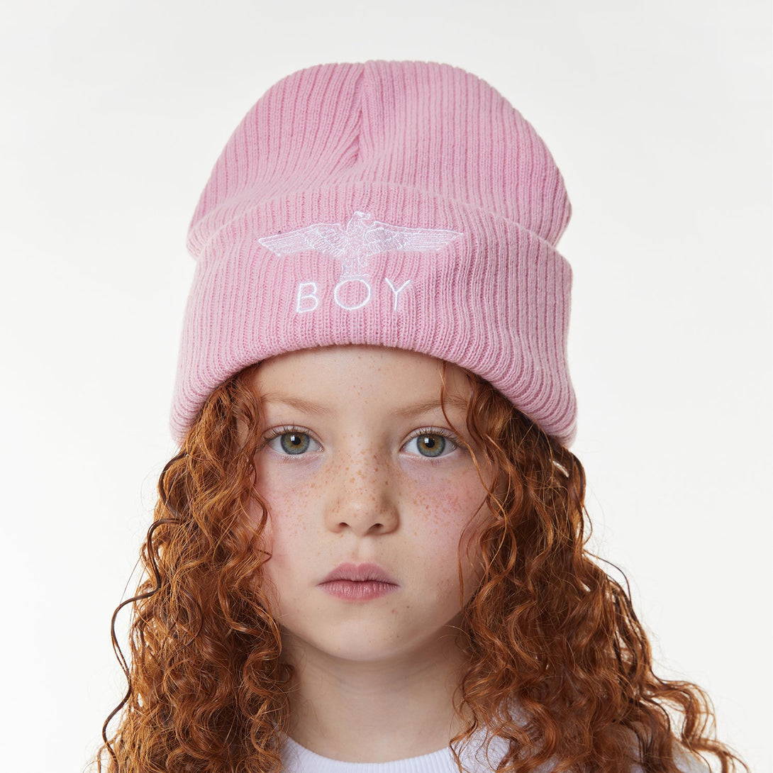 BOY EAGLE BEANIE KIDS - PINK