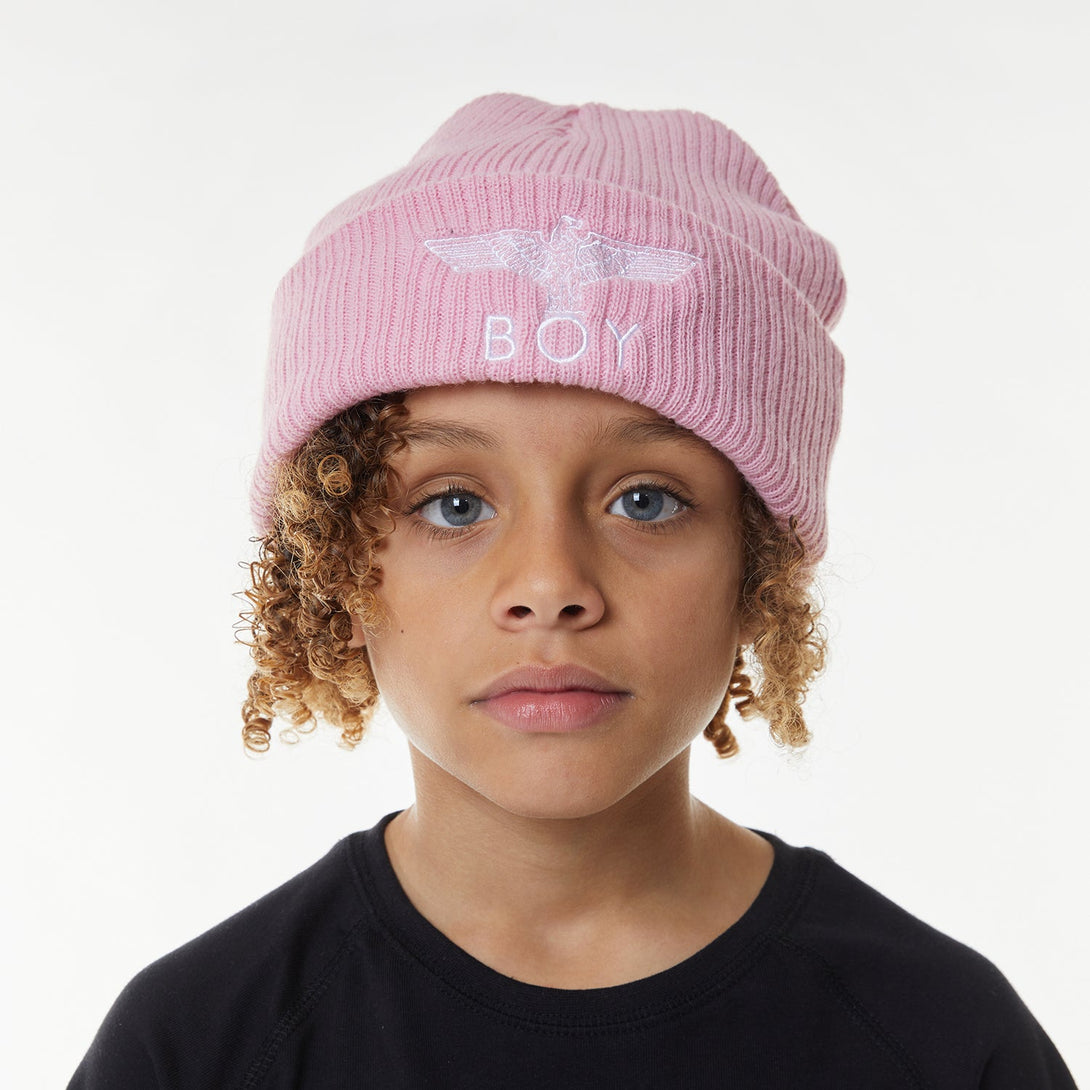 BOY EAGLE BEANIE KIDS - PINK