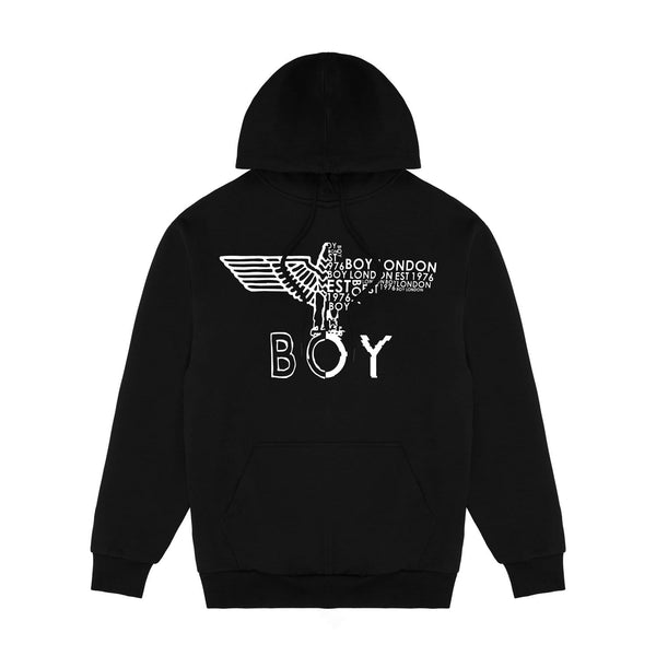 BOY EAGLE CONCEALED HOODIE WOMENS - BLACK