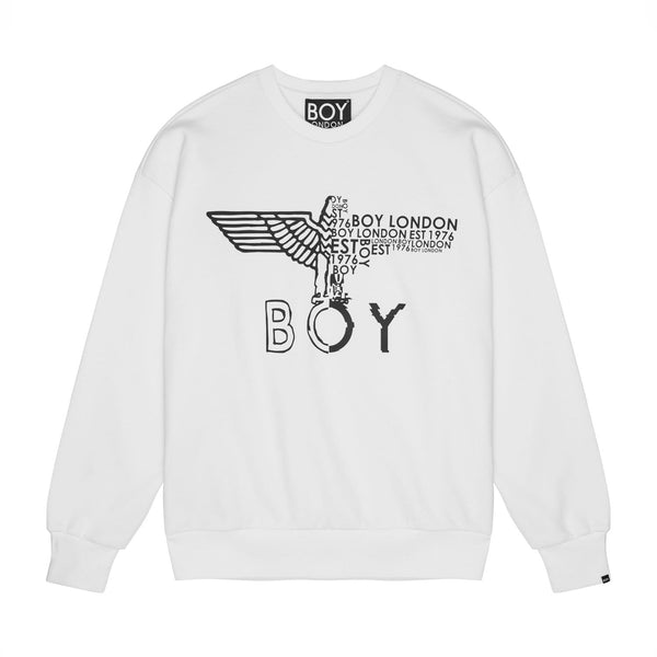 BOY EAGLE CONCEALED SWEATSHIRT WOMENS - WHITE