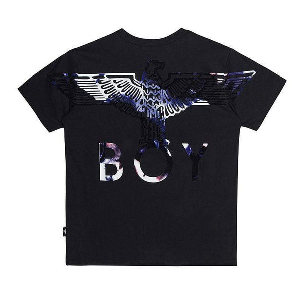 BOY EAGLE FLOCK T-SHIRT - BLACK