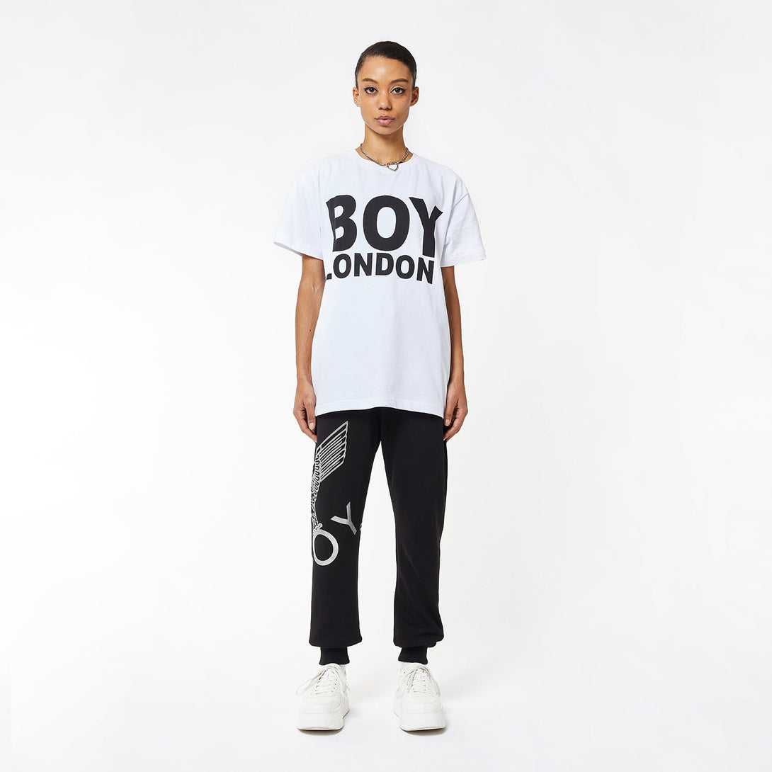 BOY EAGLE JOGGERS - BLACK/SILVER