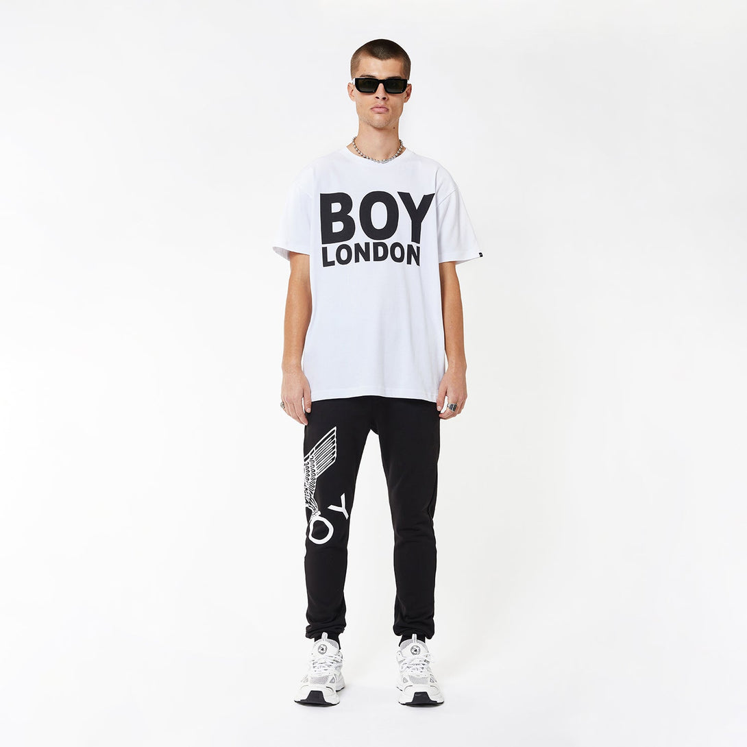 BOY EAGLE JOGGERS - BLACK/WHITE