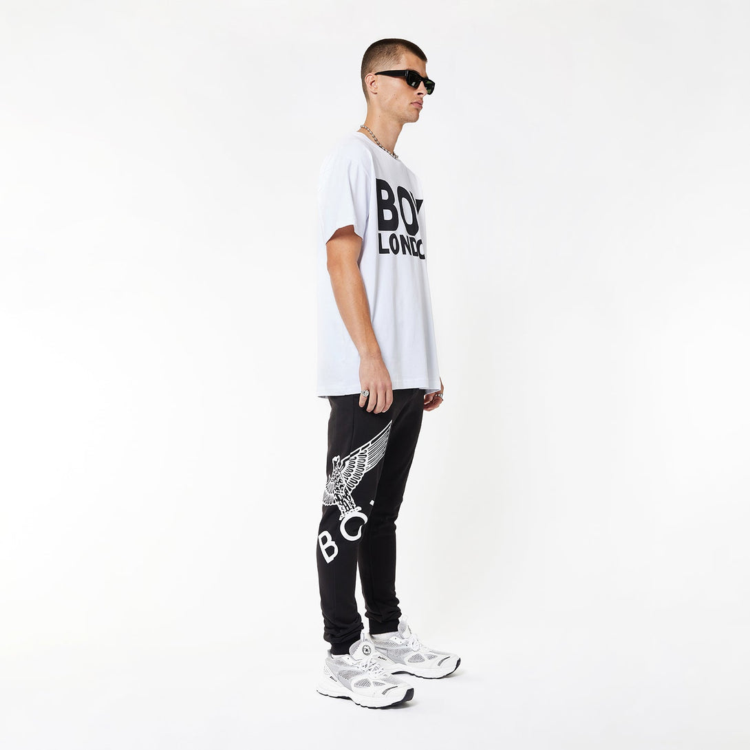 BOY EAGLE JOGGERS - BLACK/WHITE