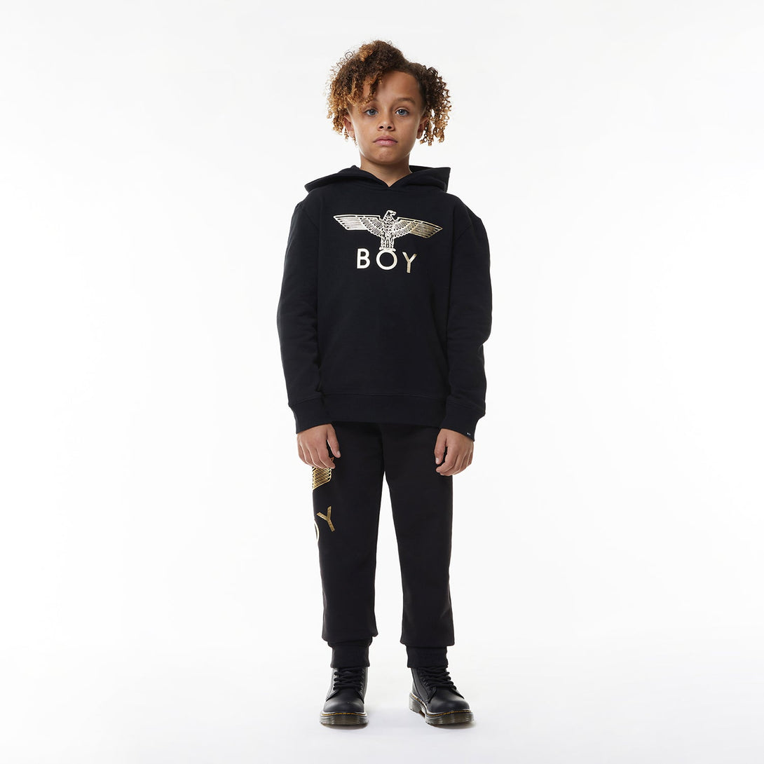 BOY EAGLE KIDS HOODIE BLACK/GOLD