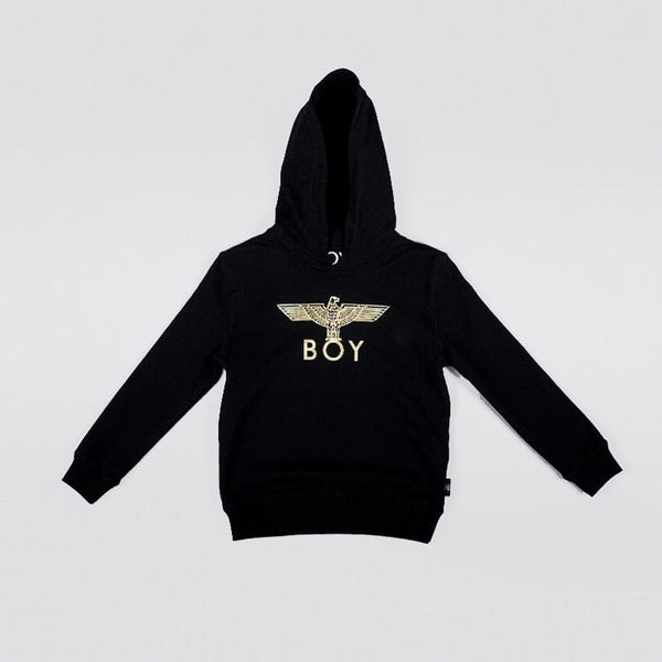 BOY EAGLE KIDS HOODIE BLACK/GOLD