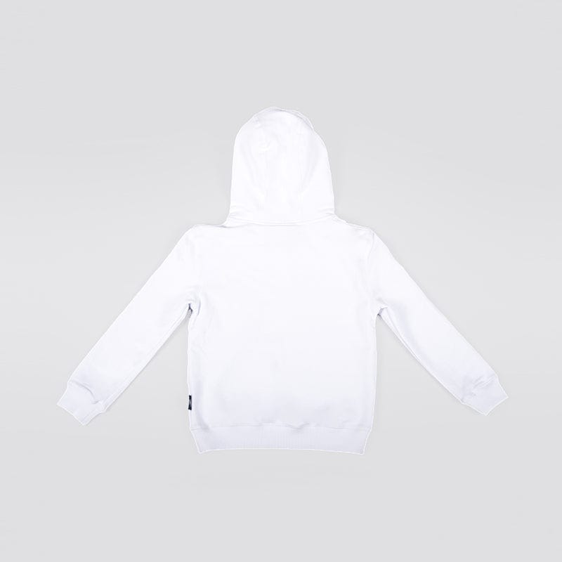 BOY EAGLE KIDS HOODIE - WHITE / BLACK