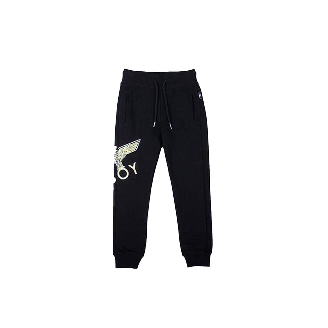 BOY EAGLE KIDS JOGGERS - BLACK/GOLD