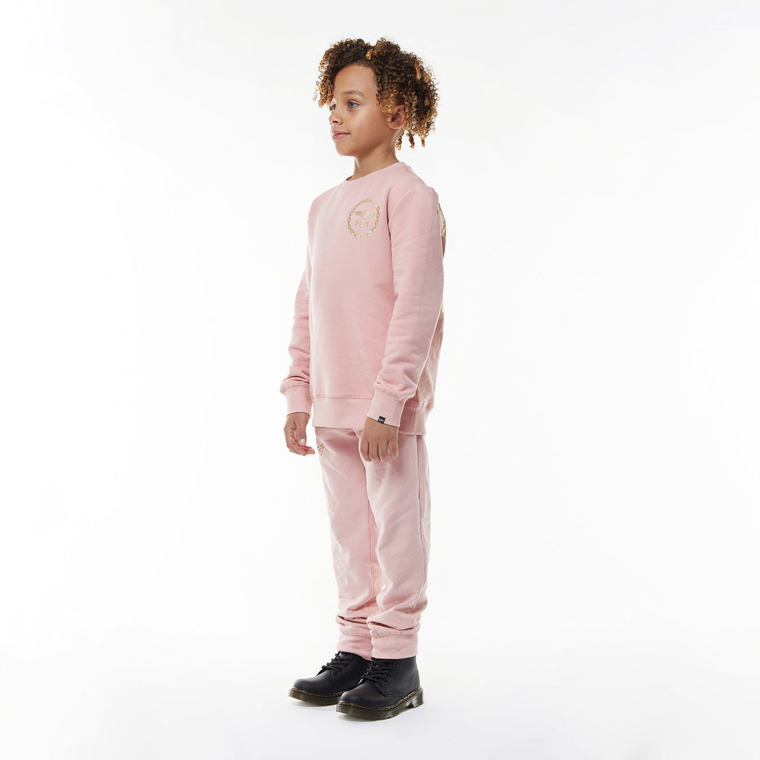 BOY EAGLE KIDS JOGGERS - PINK/GOLD