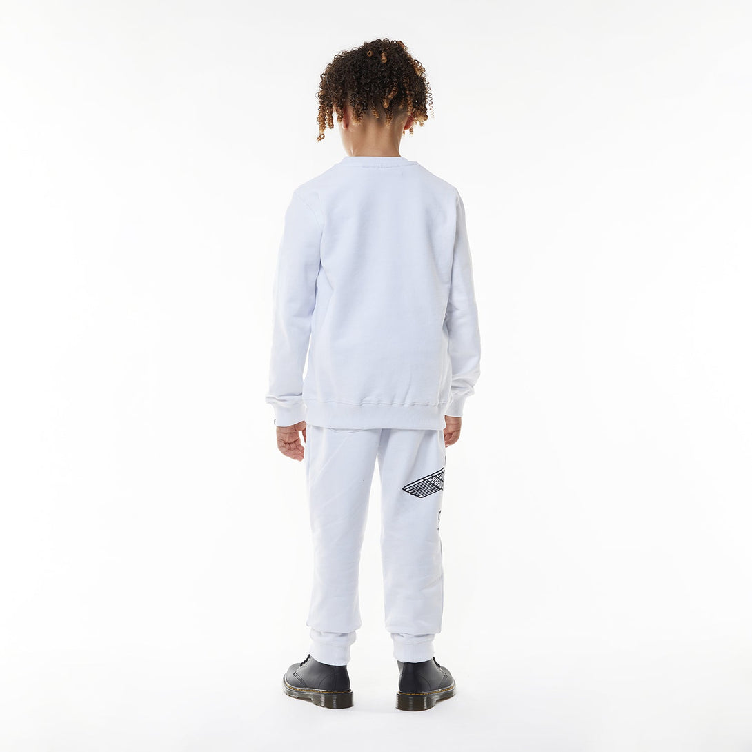 BOY EAGLE KIDS SWEATSHIRT - WHITE / BLACK