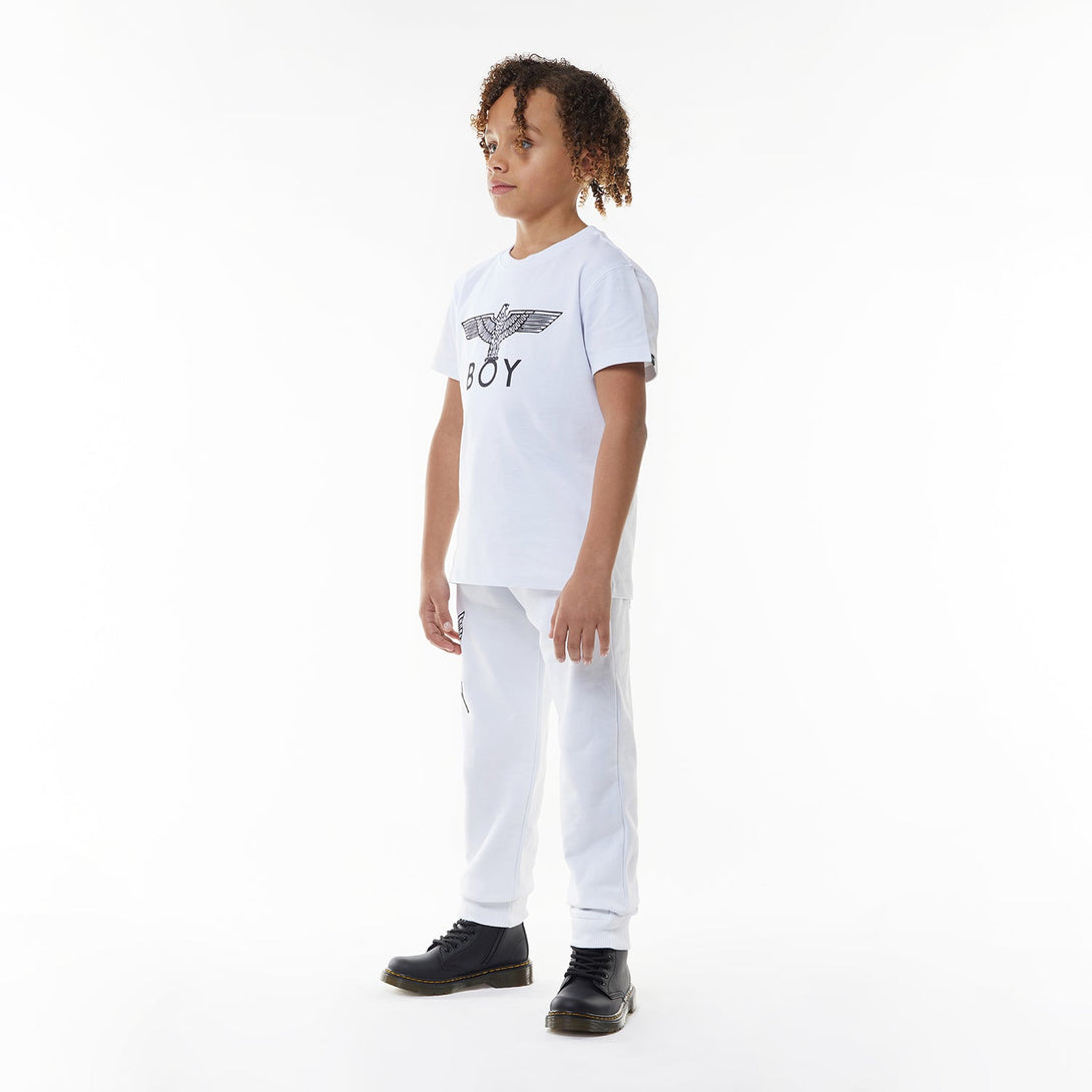 BOY EAGLE KIDS T-SHIRT - WHITE / BLACK