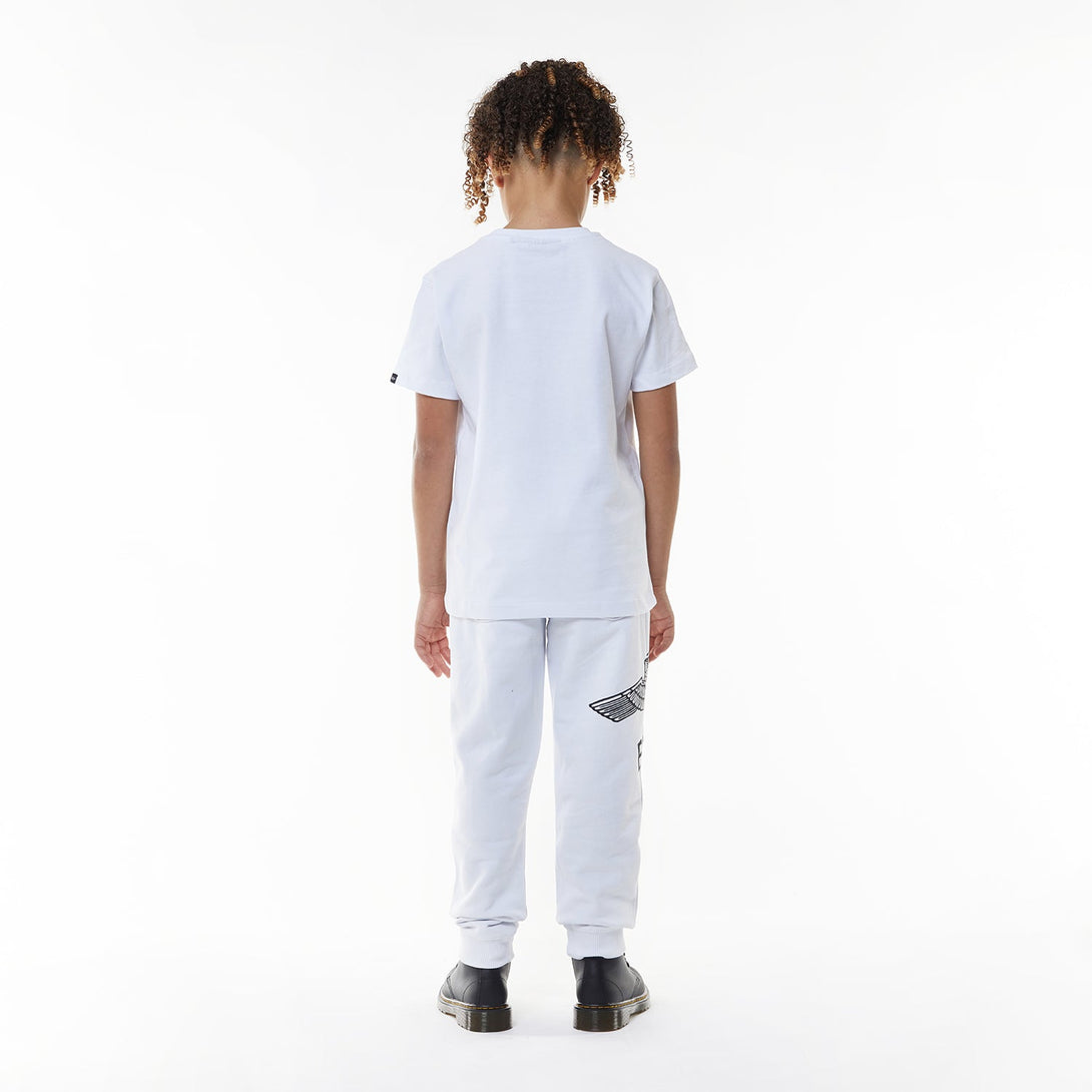 BOY EAGLE KIDS T-SHIRT - WHITE / BLACK