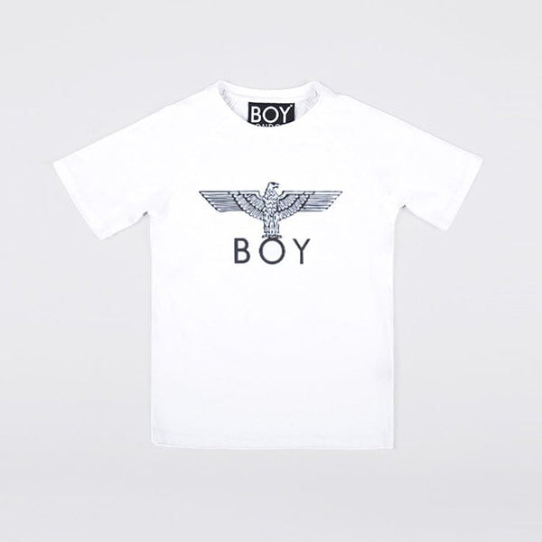 BOY EAGLE KIDS T-SHIRT - WHITE / BLACK