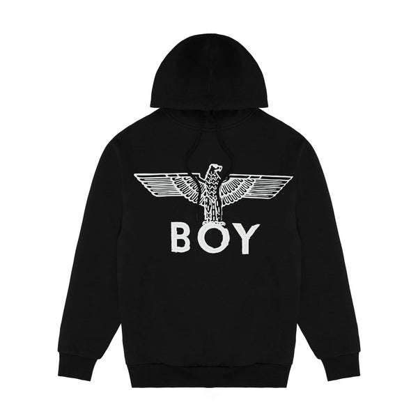 BOY EAGLE SCRIBBLE HOODIE WOMENS - BLACK/WHITE