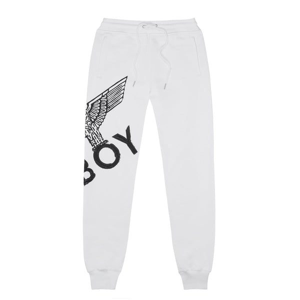 BOY EAGLE SCRIBBLE JOGGERS WOMENS - WHITE/BLACK