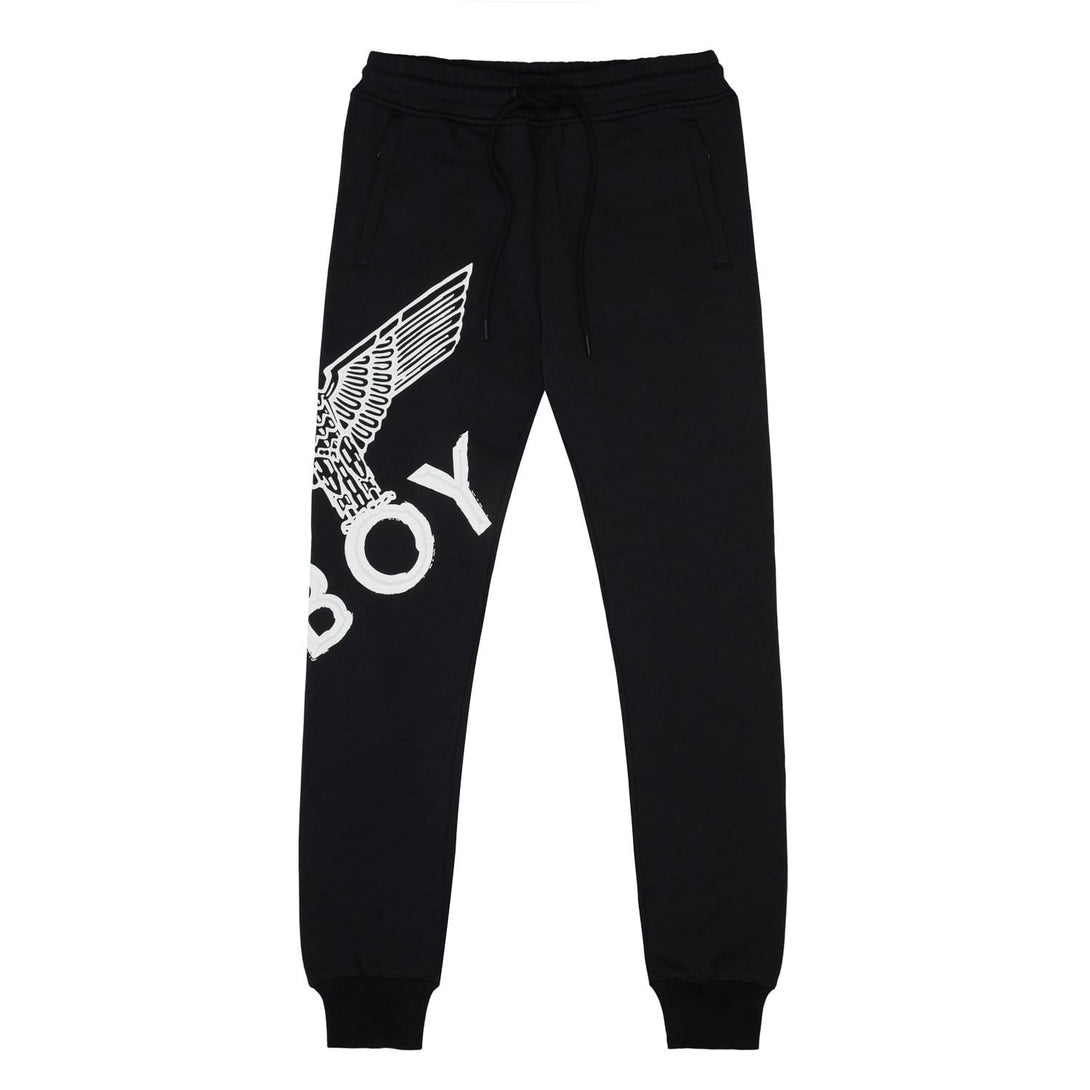 BOY EAGLE SCRIBBLE JOGGERS WOMENS - BLACK/WHITE