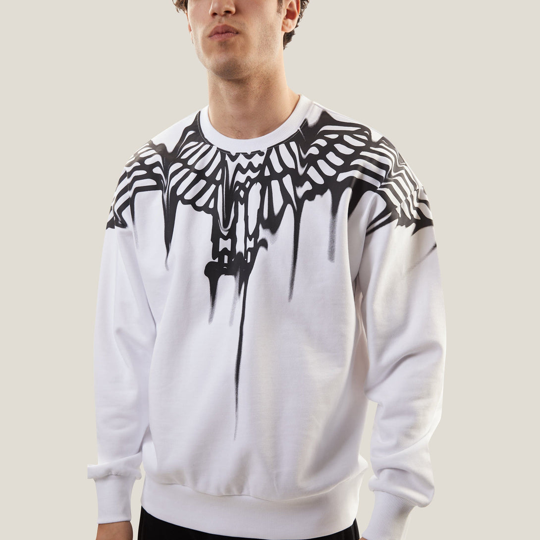 BOY EAGLE SMUDGE SWEATSHIRT - WHITE