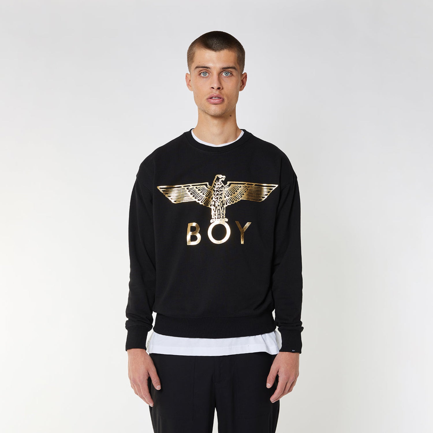 Boy London Men's Sweatshirt GOLD Eagle Hawk Shirt Batwing outlet Sleeve Graphics Sz O/S