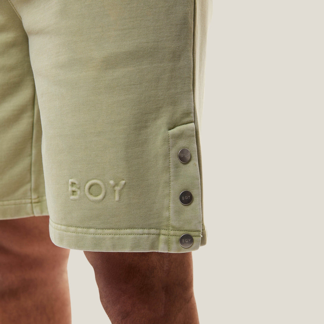 BOY EMBOSSED SHORTS - WASHED GREEN