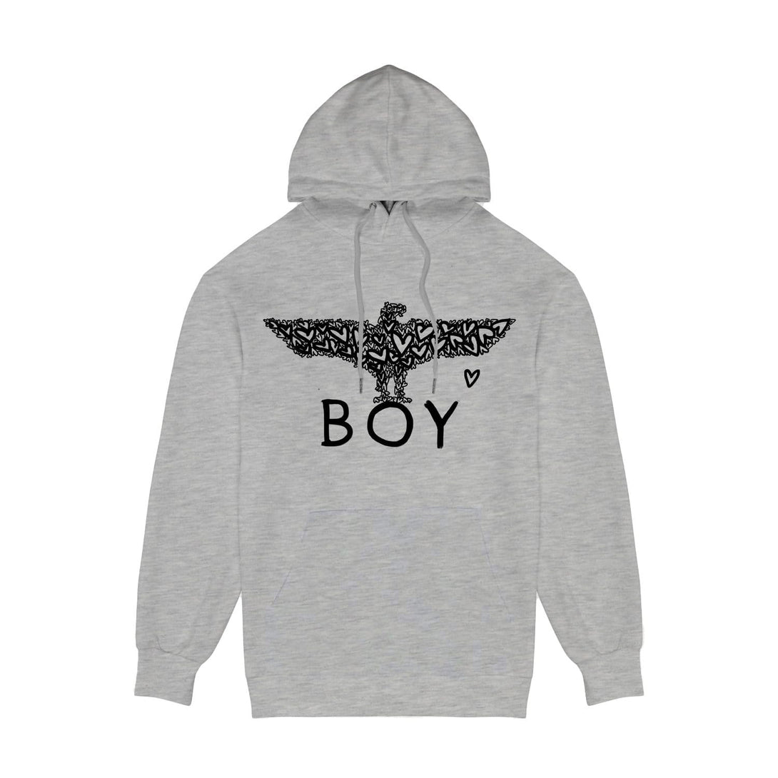 BOY HEARTS HOODIE - GREY