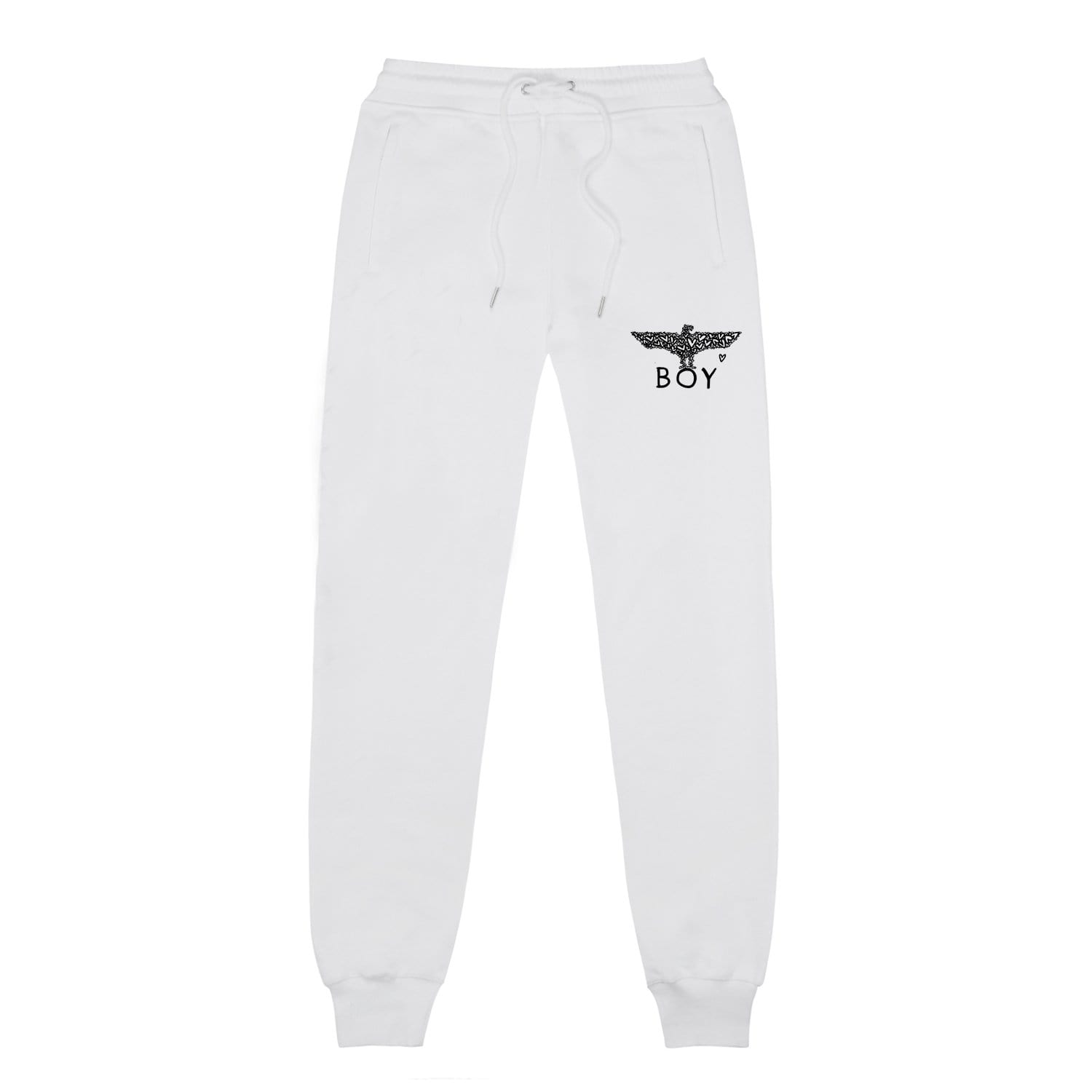 BOY HEARTS JOGGERS WHITE BOY London