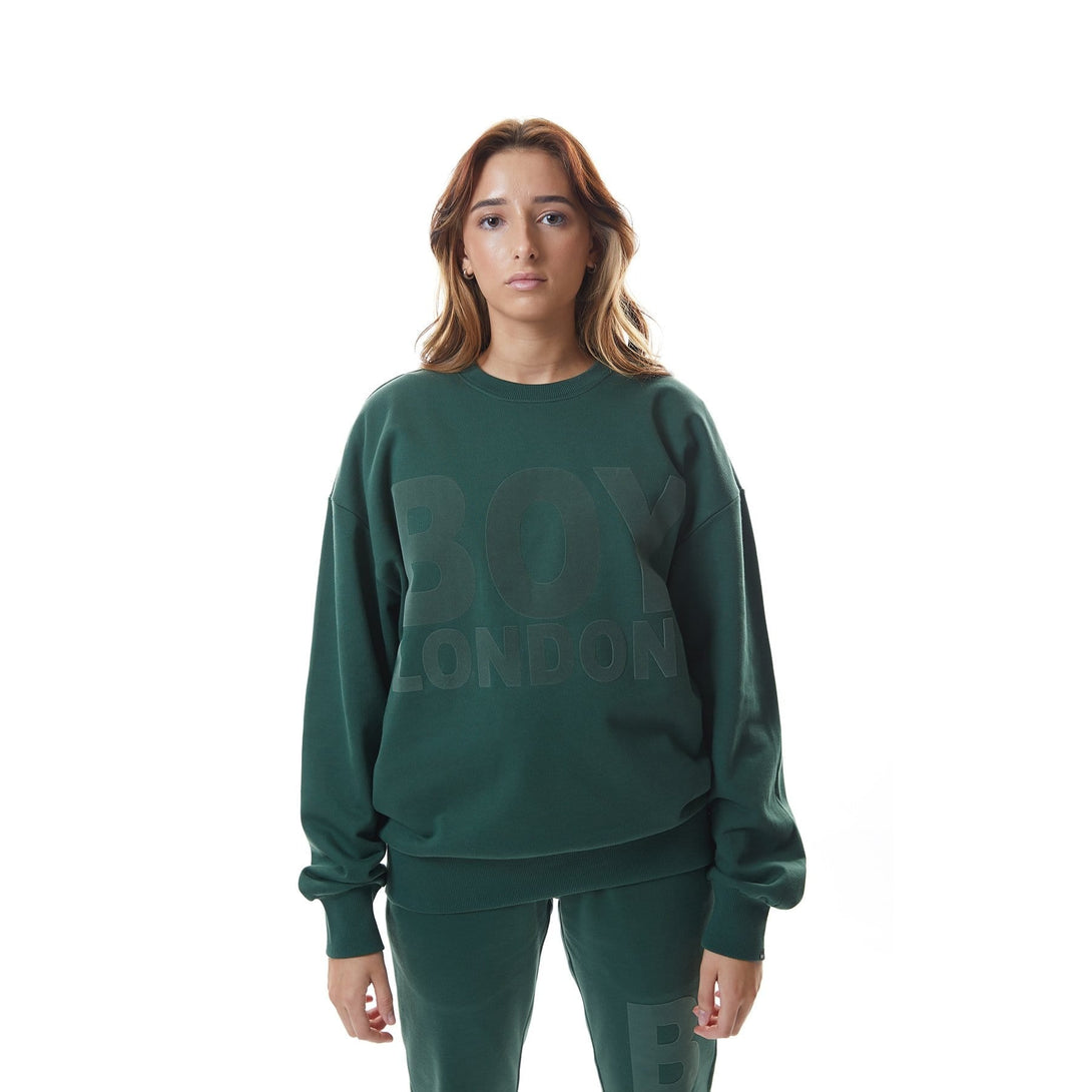 BOY HEMUS FLOCK SWEATSHIRT - FOREST GREEN