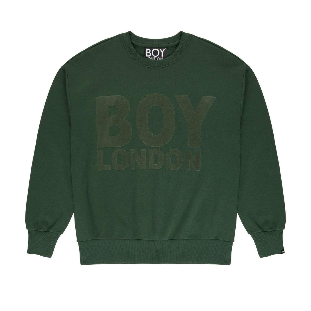 BOY HEMUS FLOCK SWEATSHIRT - FOREST GREEN