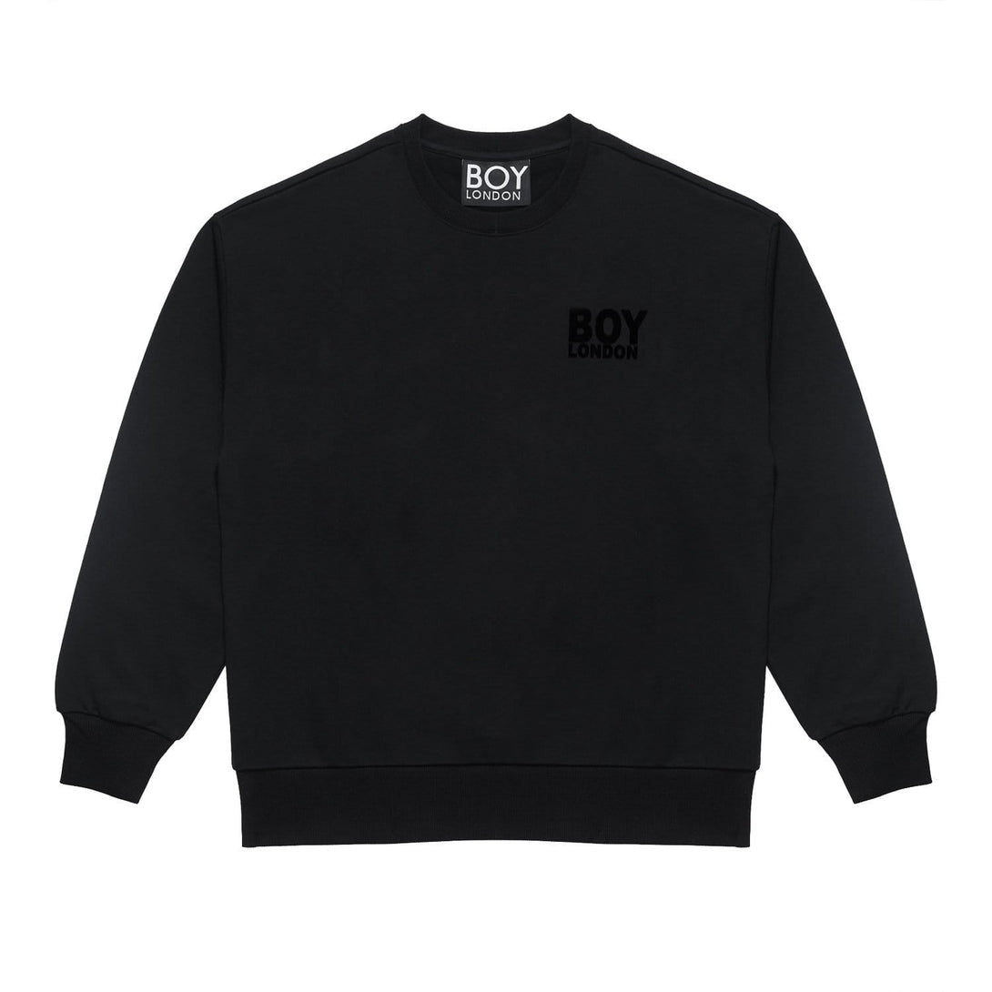 BOY HEMUS SMALL FLOCK SWEATSHIRT - BLACK