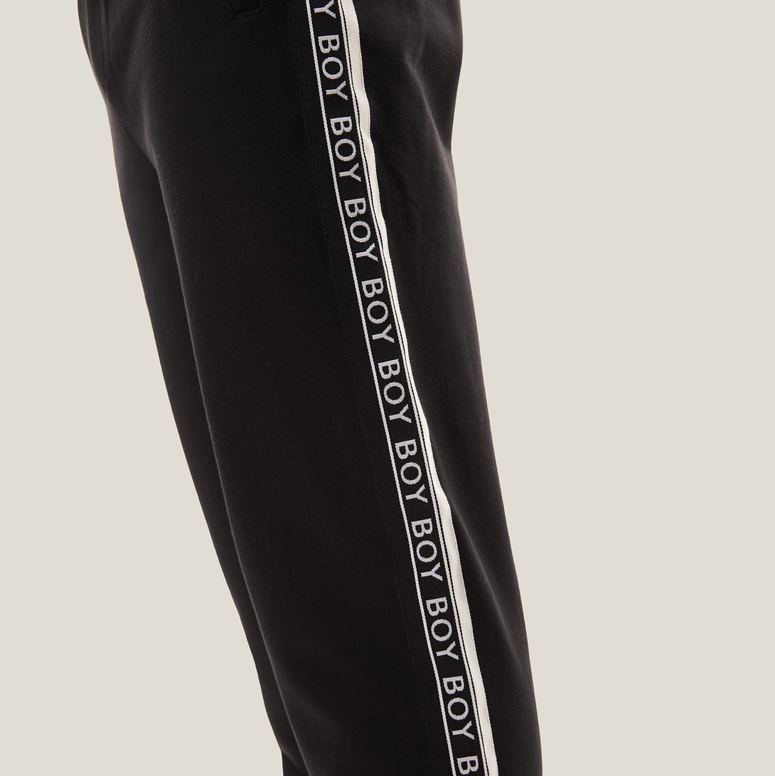 BOY KNITTED SIDE JOGGERS - BLACK