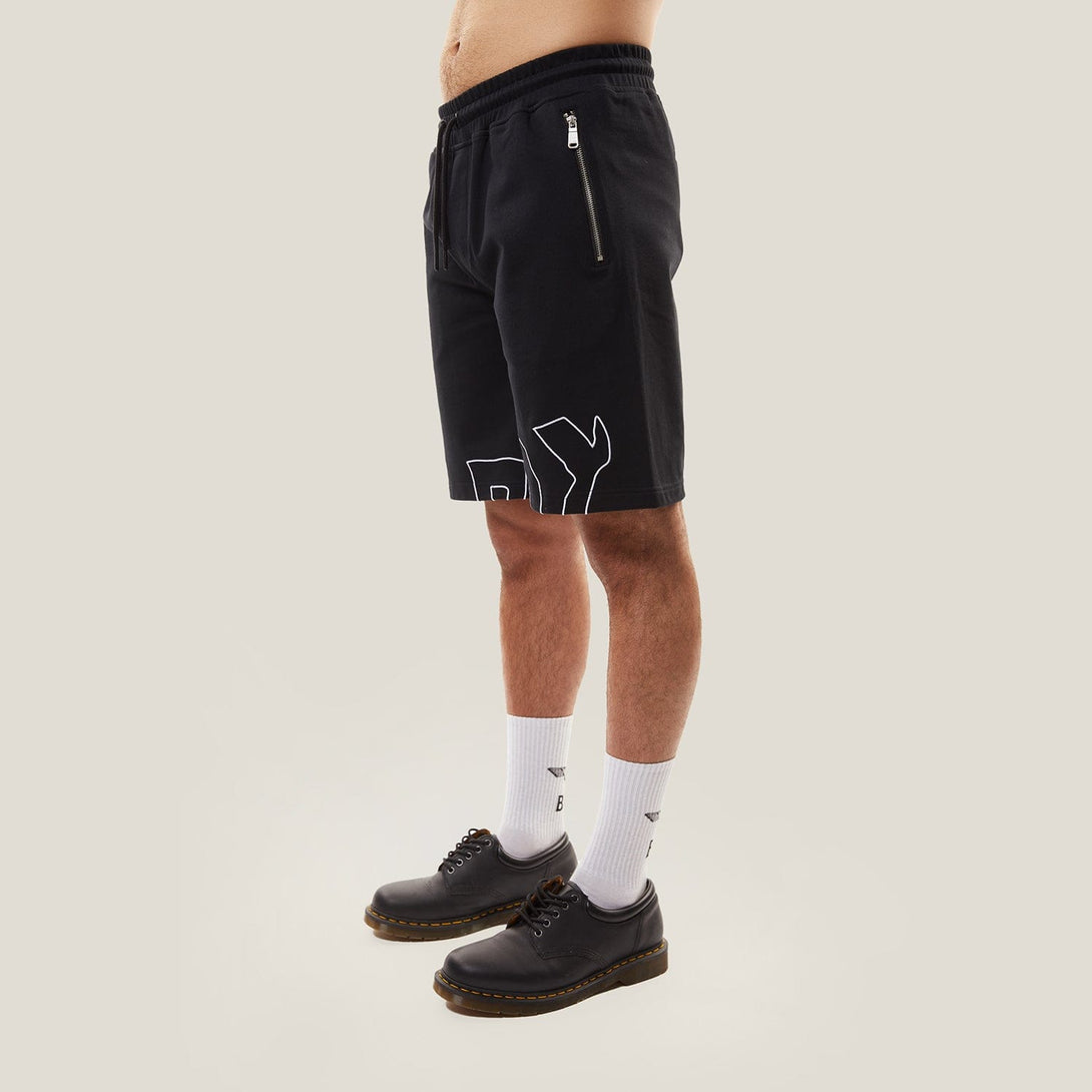 BOY LONDON DISTORTED SHORTS - BLACK