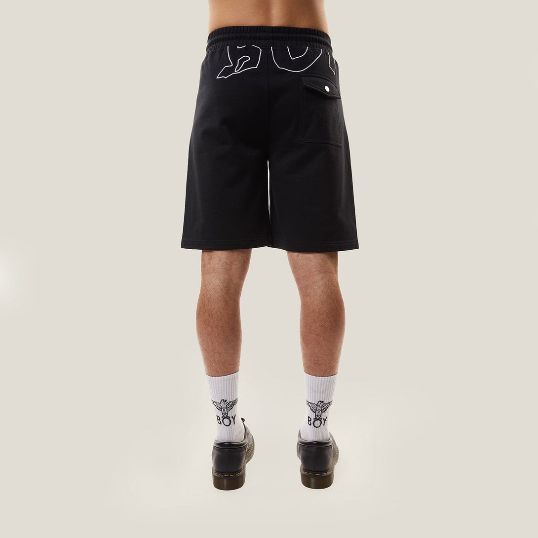 BOY LONDON DISTORTED SHORTS - BLACK