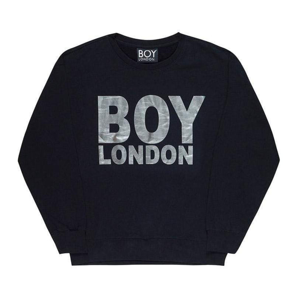 BOY LONDON SWEATSHIRT - BLACK/SILVER