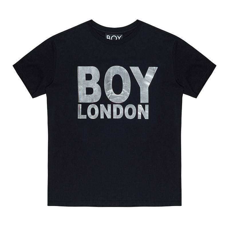 BOY LONDON T-SHIRT - BLACK/SILVER