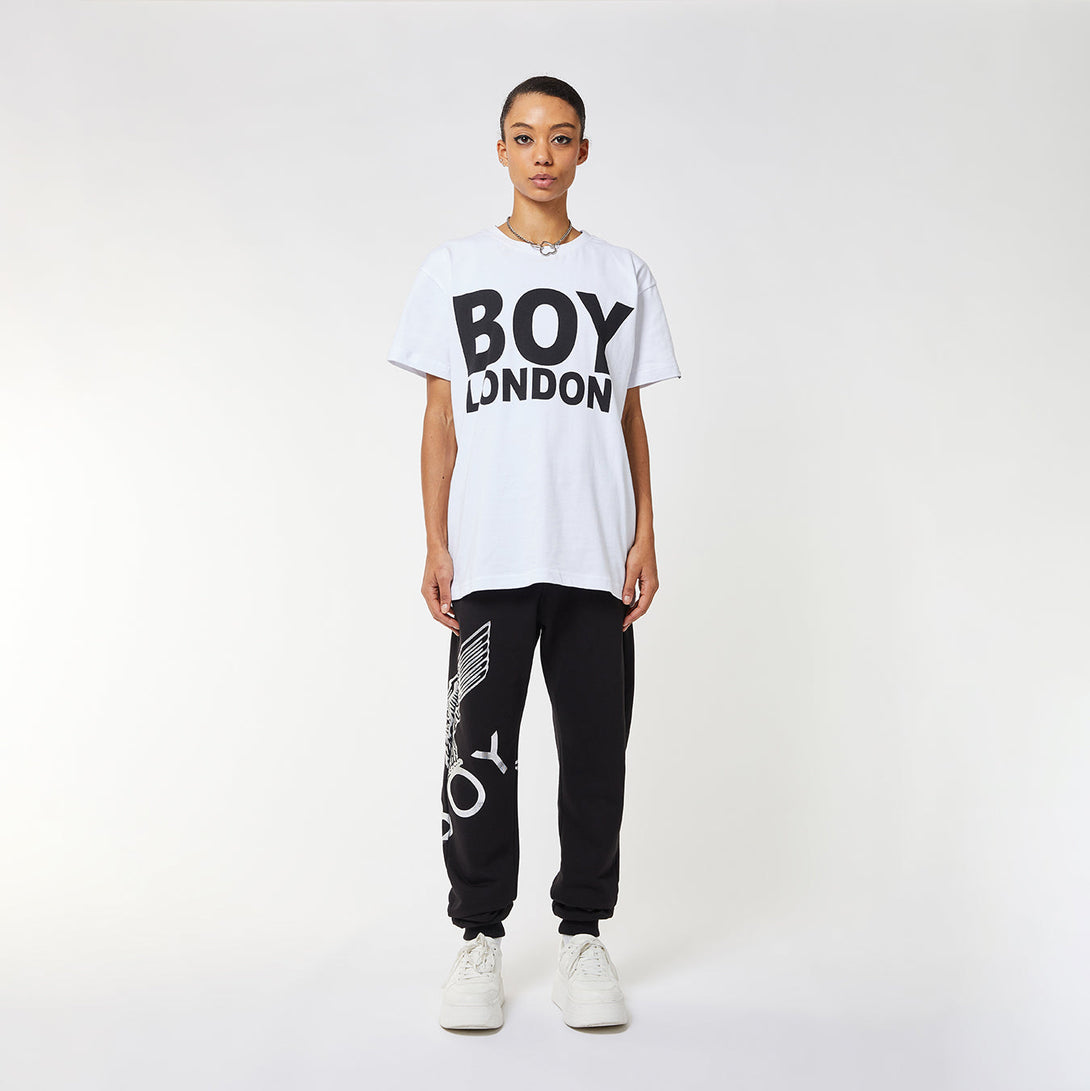 BOY LONDON T-SHIRT WOMENS - WHITE/BLACK