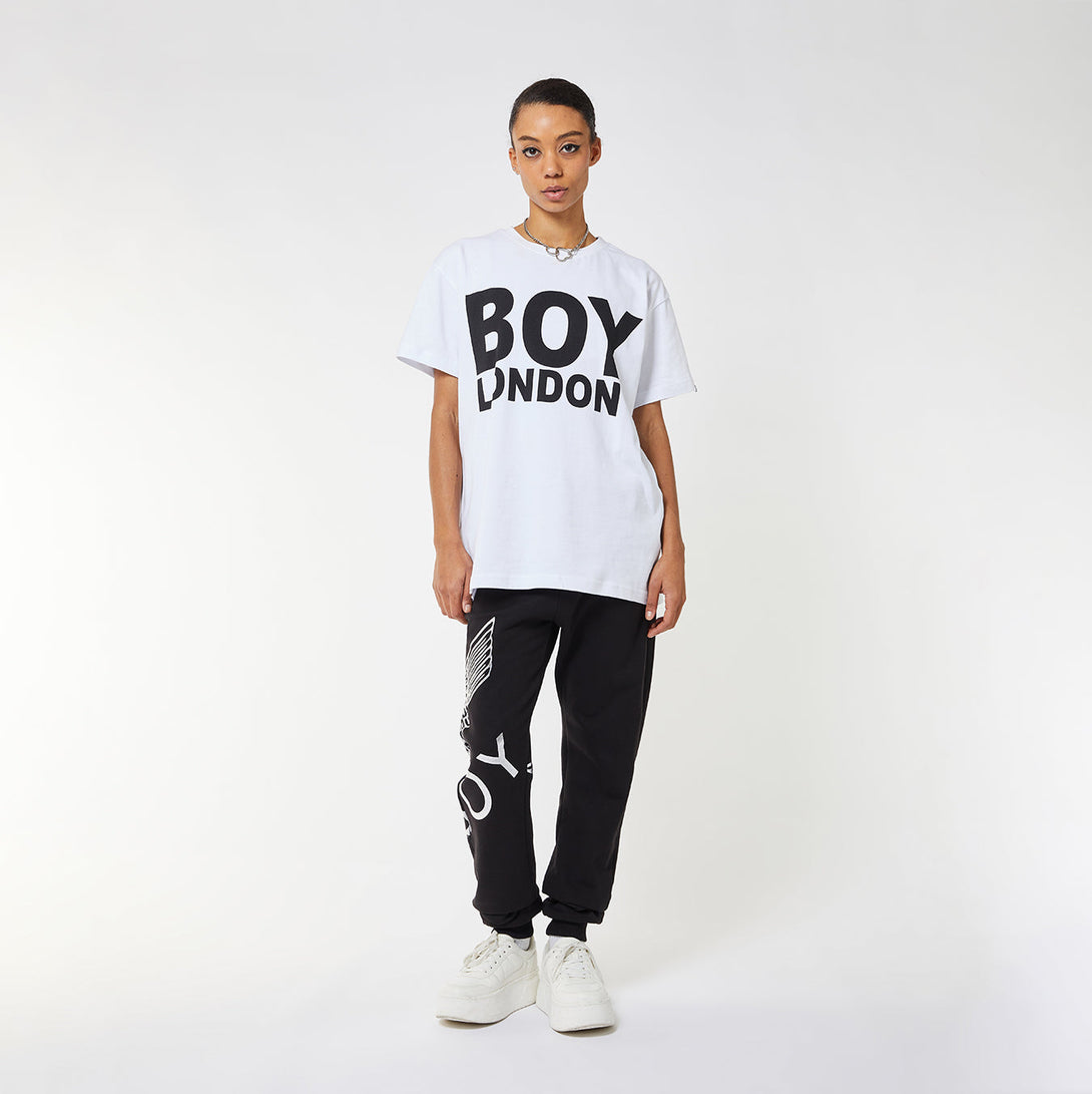 BOY LONDON T-SHIRT WOMENS - WHITE/BLACK