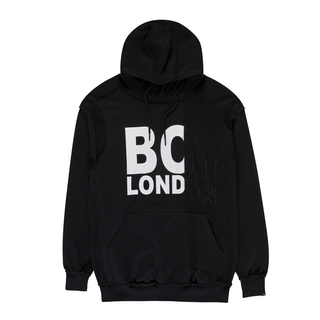 BOY LONDON UPCYCLED HOODIE - BLACK