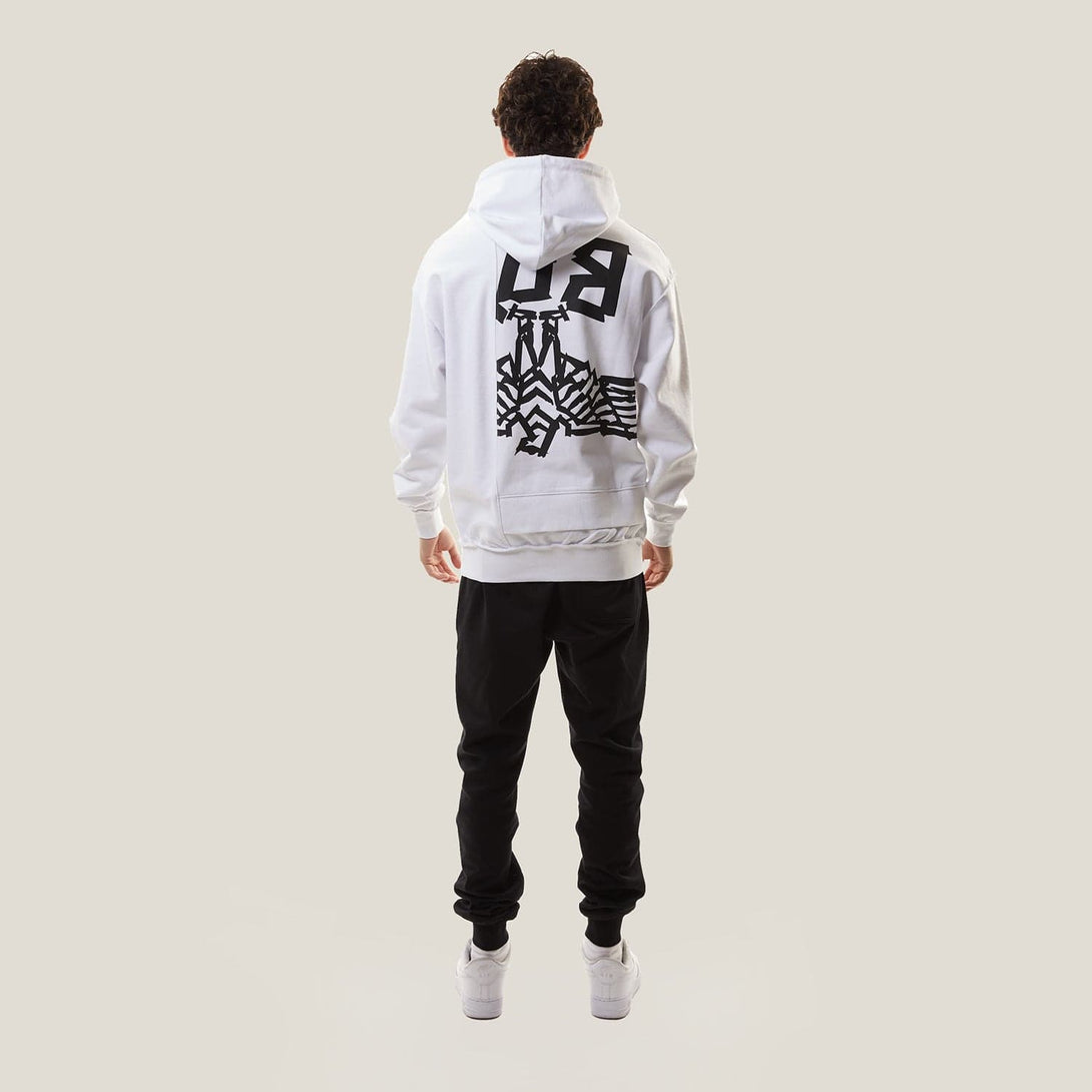 BOY LONDON UPCYCLED HOODIE - WHITE