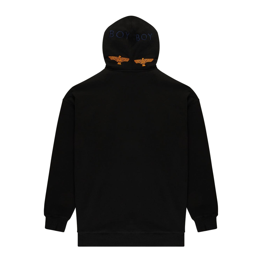 BOY MANIA EMBROIDERY HOODIE - BLACK