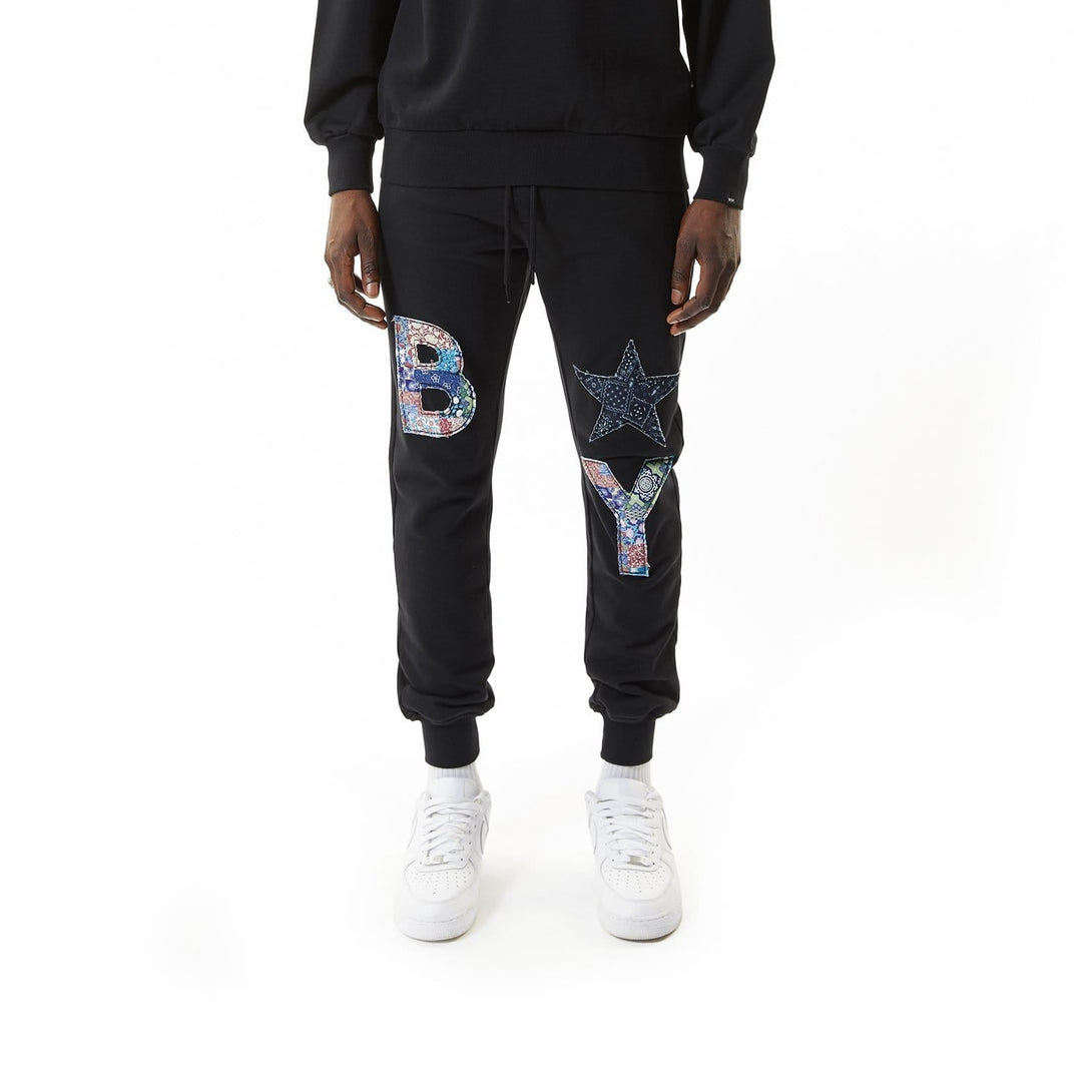 BOY ORB PUFF PATCH JOGGERS - BLACK