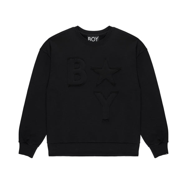 BOY ORB PUFF SWEATSHIRT - BLACK