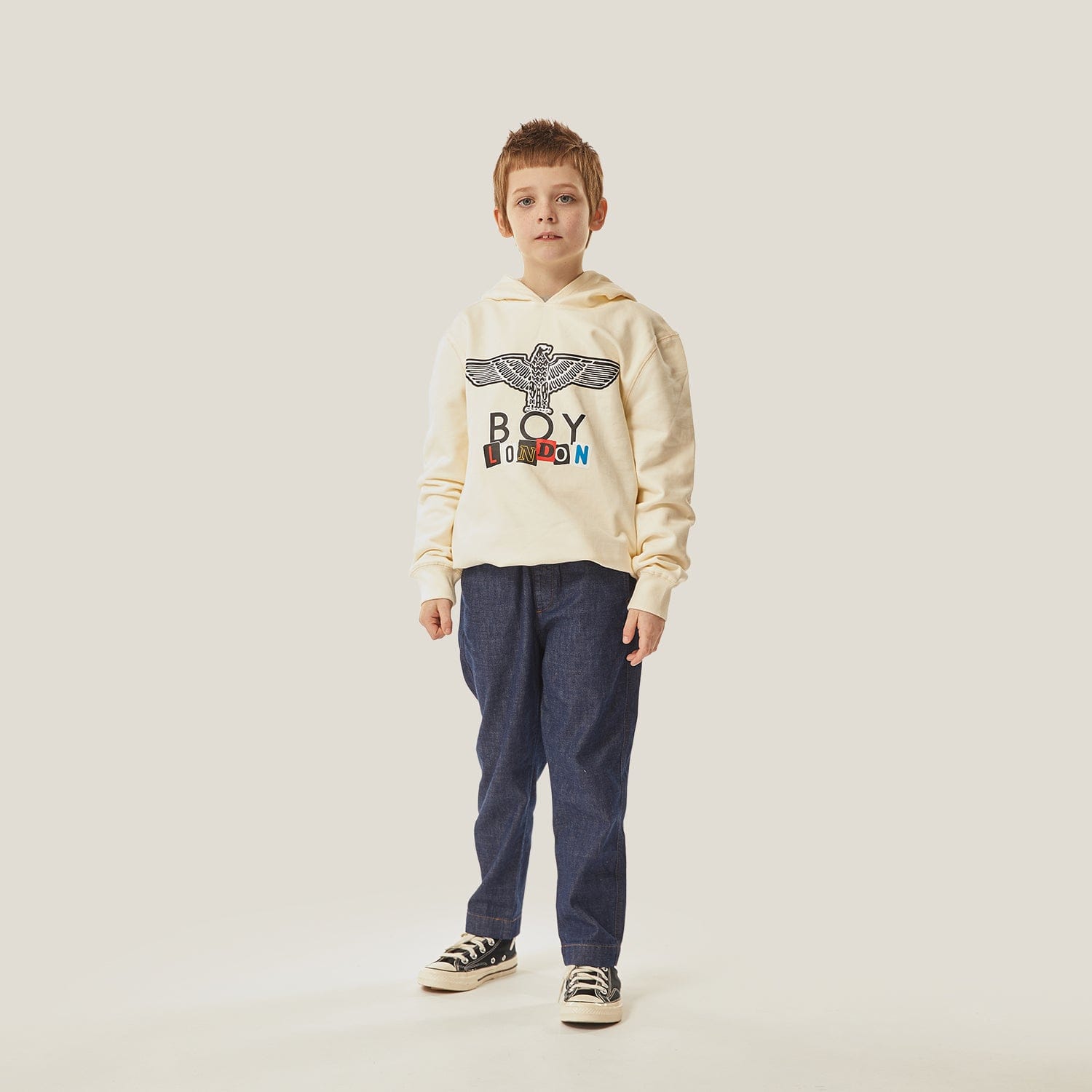 BOY QUADRUPLE KIDS HOOD OFF WHITE BOY London BOY London