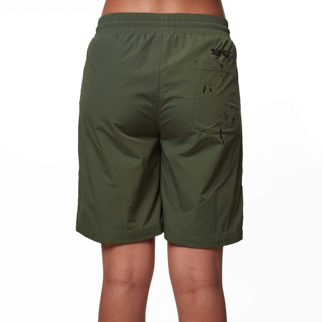 BOY SIGN NYLON SHORTS - KHAKI