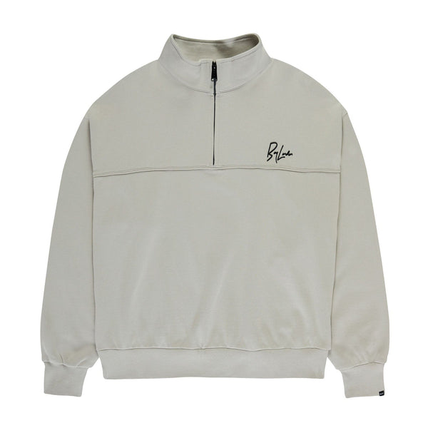 BOY SIGNATURE HALF ZIP SWEATSHIRT - GREY