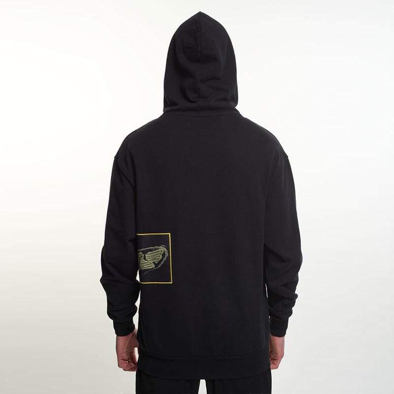 BOY SPRAY PATCH HOODIE - BLACK